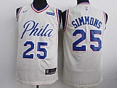 76ers 25 Ben Simmons White Nike Swingman Stitched NBA Jersey,baseball caps,new era cap wholesale,wholesale hats